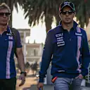 Sergio Perez (MEX) Force India and Xavi Martos (ESP) Trainer at Formula One World Championship, Rd18, Mexican Grand Prix, Practice, Circuit Hermanos Rodriguez, Mexico City, Mexico, Friday 27 October 2017. © Mirko Stange/Sutton Images