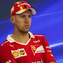 Sebastian Vettel (GER) Ferrari in the Press Conference at Formula One World Championship, Rd17, United States Grand Prix, Race, Circuit of the Americas, Austin, Texas, USA, Sunday 22 October 2017. © Manuel Goria/Sutton Images