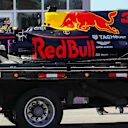 The car of race retiree Daniel Ricciardo (AUS) Red Bull Racing RB13 is recovered at Formula One World Championship, Rd17, United States Grand Prix, Race, Circuit of the Americas, Austin, Texas, USA, Sunday 22 October 2017. © Kym Illman/Sutton Images