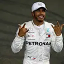 Race winner Lewis Hamilton, Mercedes AMG F1 celebrates at Formula One World Championship, Rd21, Abu