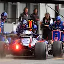 Brendon Hartley (NZL) Scuderia Toro Rosso STR13 pit stop at Formula One World Championship, Rd4, Azerbaijan Grand Prix, Race, Baku City Circuit, Baku, Azerbaijan, Sunday 29 April 2018. © Mark Sutton/Sutton Images