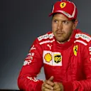 Sebastian Vettel, Ferrari in the Press Conference at Formula One World Championship, Rd14, Italian Grand Prix, Qualifying, Monza, Italy, Saturday 1 September 2018. © Manuel Goria/Sutton Images