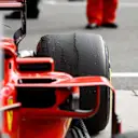 Back right tyre of Kimi Raikkonen, Ferrari SF71H in parc ferme at Formula One World Championship, Rd14, Italian Grand Prix, Race, Monza, Italy, Sunday 2 September 2018. © Manuel Goria/Sutton Images