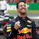 Pole sitter Daniel Ricciardo, Red Bull Racing celebrates in Parc Ferme at Formula One World Championship, Rd19, Mexican Grand Prix, Qualifying, Circuit Hermanos Rodriguez, Mexico City, Mexico, Saturday 27 October 2018.