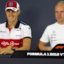 Marcus Ericsson, Alfa Romeo Sauber F1 Team and Valtteri Bottas, Mercedes AMG F1 in the Press Conference at Formula One World Championship, Rd16, Russian Grand Prix, Preparations, Sochi Autodrom, Sochi, Krasnodar Krai, Russia, Thursday 27 September 2018.