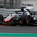 Romain Grosjean (FRA) Haas VF-18 runs wide on the kerb at Formula One World Championship, Rd5, Spanish Grand Prix, Qualifying, Barcelona, Spain, Saturday 12 May 2018. © Manuel Goria/Sutton Images