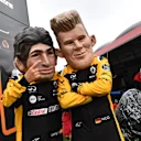 Carlos Sainz (ESP) Renault Sport F1 Team caricature and Nico Hulkenberg (GER) Renault Sport F1 Team caricature at Formula One World Championship, Rd5, Spanish Grand Prix, Qualifying, Barcelona, Spain, Saturday 12 May 2018. © Jerry Andre/Sutton Images