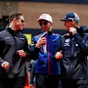 Stoffel Vandoorne (BEL) McLaren MCL33, Pierre Gasly (FRA) Scuderia Toro Rosso and Max Verstappen (NED) Red Bull Racing on the drivers parade at Formula One World Championship, Rd5, Spanish Grand Prix, Race, Barcelona, Spain, Sunday 13 May 2018. © Manuel Goria/Sutton Images