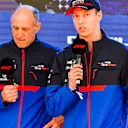 MELBOURNE GRAND PRIX CIRCUIT, AUSTRALIA - MARCH 13: Franz Tost, Team Principal, Toro Rosso and Daniil Kvyat, Toro Rosso at the Federation Square event during the Australian GP at Melbourne Grand Prix Circuit on March 13, 2019 in Melbourne Grand Prix Circuit, Australia. (Photo by Mark Sutton / Sutton Images)