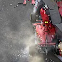 BAKU CITY CIRCUIT, AZERBAIJAN - APRIL 27: Charles Leclerc, Ferrari SF90, crashes in qualifying during the Azerbaijan GP at Baku City Circuit on April 27, 2019 in Baku City Circuit, Azerbaijan. (Photo by Hasan Bratic / Sutton Images)