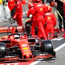 CIRCUIT PAUL RICARD, FRANCE - JUNE 23: Sebastian Vettel, Ferrari SF90, leaves the pits after a stop during the French GP at Circuit Paul Ricard on June 23, 2019 in Circuit Paul Ricard, France. (Photo by Joe Portlock)