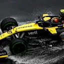 HOCKENHEIMRING, GERMANY - JULY 28: Nico Hulkenberg, Renault R.S. 19 crashes out of the race during the German GP at Hockenheimring on July 28, 2019 in Hockenheimring, Germany. (Photo by Sam Bloxham / LAT Images)