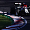 SUZUKA, JAPAN - OCTOBER 13: Kimi Raikkonen of Finland driving the (7) Alfa Romeo Racing C38 Ferrari on track during the F1 Grand Prix of Japan at Suzuka Circuit on October 13, 2019 in Suzuka, Japan. (Photo by Mark Thompson/Getty Images)