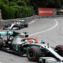 MONTE CARLO, MONACO - MAY 26: Lewis Hamilton, Mercedes AMG F1 W10, leads Valtteri Bottas, Mercedes AMG W10 during the Monaco GP at Monte Carlo on May 26, 2019 in Monte Carlo, Monaco. (Photo by Gareth Harford / Sutton Images)