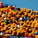 CIRCUIT DE BARCELONA-CATALUNYA, SPAIN - MAY 12: Fans in the Carlos Sainz grandstand during the Spanish GP at Circuit de Barcelona-Catalunya on May 12, 2019 in Circuit de Barcelona-Catalunya, Spain. (Photo by Andy Hone / LAT Images)