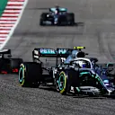 AUSTIN, TEXAS - NOVEMBER 03: Valtteri Bottas driving the (77) Mercedes AMG Petronas F1 Team Mercedes W10 leads Max Verstappen of the Netherlands driving the (33) Aston Martin Red Bull Racing RB15 on track during the F1 Grand Prix of USA at Circuit of The Americas on November 03, 2019 in Austin, Texas. (Photo by Mark Thompson/Getty Images)