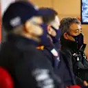 NUERBURG, GERMANY - OCTOBER 09: Masashi Yamamoto of Honda talks in the Team Principals Press Conference during practice ahead of the F1 Eifel Grand Prix at Nuerburgring on October 09, 2020 in Nuerburg, Germany. (Photo by Joe Portlock/Getty Images)