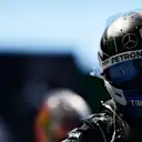 MONZA, ITALY - SEPTEMBER 05: Valtteri Bottas of Finland and Mercedes GP in parc ferme during qualifying for the F1 Grand Prix of Italy at Autodromo di Monza on September 05, 2020 in Monza, Italy. (Photo by Mario Renzi - Formula 1/Formula 1 via Getty Images)