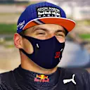 SOCHI, RUSSIA - SEPTEMBER 27: Second placed Max Verstappen of Netherlands and Red Bull Racing talks in a press conference after the F1 Grand Prix of Russia at Sochi Autodrom on September 27, 2020 in Sochi, Russia. (Photo by Dan Istitene - Formula 1/Formula 1 via Getty Images)