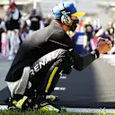 SOCHI, RUSSIA - SEPTEMBER 27: Daniel Ricciardo of Australia and Renault Sport F1 prepares to drive on the grid prior to the F1 Grand Prix of Russia at Sochi Autodrom on September 27, 2020 in Sochi, Russia. (Photo by Bryn Lennon/Getty Images)
