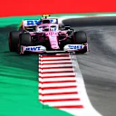 BARCELONA, SPAIN - AUGUST 15: Lance Stroll of Canada driving the (18) Racing Point RP20 Mercedes on track during qualifying for the F1 Grand Prix of Spain at Circuit de Barcelona-Catalunya on August 15, 2020 in Barcelona, Spain. (Photo by Dan Istitene - Formula 1/Formula 1 via Getty Images)