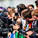 BARCELONA, SPAIN - AUGUST 16: Lewis Hamilton of Mercedes and Great Britain  during the F1 Grand Prix of Spain at Circuit de Barcelona-Catalunya on August 16, 2020 in Barcelona, Spain. (Photo by Peter Fox/Getty Images)