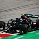 SPIELBERG, AUSTRIA - JULY 10: Valtteri Bottas of Finland driving the (77) Mercedes AMG Petronas F1 Team Mercedes W11 on track during practice for the F1 Grand Prix of Styria at Red Bull Ring on July 10, 2020 in Spielberg, Austria. (Photo by Bryn Lennon/Getty Images)