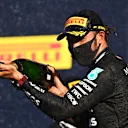 SCARPERIA, ITALY - SEPTEMBER 13: Race winner Lewis Hamilton of Great Britain and Mercedes GP celebrates on the podium during the F1 Grand Prix of Tuscany at Mugello Circuit on September 13, 2020 in Scarperia, Italy. (Photo by Clive Mason - Formula 1/Formula 1 via Getty Images)