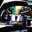 ABU DHABI, UNITED ARAB EMIRATES - DECEMBER 10: Lewis Hamilton of Great Britain and Mercedes GP prepares to drive during practice ahead of the F1 Grand Prix of Abu Dhabi at Yas Marina Circuit on December 10, 2021 in Abu Dhabi, United Arab Emirates. (Photo by Clive Rose/Getty Images)