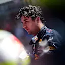 SPIELBERG, AUSTRIA - JULY 03: Third place qualifier Sergio Perez of Mexico and Red Bull Racing celebrates in parc ferme during qualifying ahead of the F1 Grand Prix of Austria at Red Bull Ring on July 03, 2021 in Spielberg, Austria. (Photo by Mario Renzi - Formula 1/Formula 1 via Getty Images)