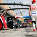IMOLA, ITALY - APRIL 17: Nikita Mazepin of Russia and Haas  qualifying ahead of the F1 Grand Prix of Emilia Romagna at Autodromo Enzo e Dino Ferrari on April 17, 2021 in Imola, Italy. (Photo by Peter Fox/Getty Images)