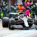 IMOLA, ITALY - APRIL 18: Sebastian Vettel of Germany driving the (5) Aston Martin AMR21 Mercedes in the Pitlane during the F1 Grand Prix of Emilia Romagna at Autodromo Enzo e Dino Ferrari on April 18, 2021 in Imola, Italy. (Photo by Peter Fox/Getty Images)