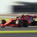 NORTHAMPTON, ENGLAND - JULY 16: Carlos Sainz of Spain driving the (55) Scuderia Ferrari SF21 during qualifying ahead of the F1 Grand Prix of Great Britain at Silverstone on July 16, 2021 in Northampton, England. (Photo by Michael Regan/Getty Images)