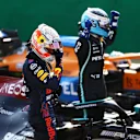 MONZA, ITALY - SEPTEMBER 11: Second place finisher Max Verstappen of Netherlands and Red Bull Racing stops in parc ferme during the Sprint ahead of the F1 Grand Prix of Italy at Autodromo di Monza on September 11, 2021 in Monza, Italy. (Photo by Bryn Lennon/Getty Images)