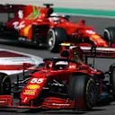 PORTIMAO, PORTUGAL - MAY 02: Carlos Sainz of Spain driving the (55) Scuderia Ferrari SF21 on track during the F1 Grand Prix of Portugal at Autodromo Internacional Do Algarve on May 02, 2021 in Portimao, Portugal. (Photo by Bryn Lennon/Getty Images)