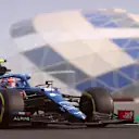 DOHA, QATAR - NOVEMBER 19: Esteban Ocon of France driving the (31) Alpine A521 Renault during practice ahead of the F1 Grand Prix of Qatar at Losail International Circuit on November 19, 2021 in Doha, Qatar. (Photo by Lars Baron/Getty Images)