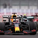 SOCHI, RUSSIA - SEPTEMBER 26: Max Verstappen of the Netherlands driving the (33) Red Bull Racing RB16B Honda during the F1 Grand Prix of Russia at Sochi Autodrom on September 26, 2021 in Sochi, Russia. (Photo by Lars Baron - Formula 1/Formula 1 via Getty Images)