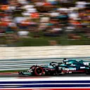 AUSTIN, TEXAS - OCTOBER 23: Lance Stroll of Canada driving the (18) Aston Martin AMR21 Mercedes during qualifying ahead of the F1 Grand Prix of USA at Circuit of The Americas on October 23, 2021 in Austin, Texas. (Photo by Jared C. Tilton/Getty Images)