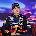ABU DHABI, UNITED ARAB EMIRATES - NOVEMBER 19: Pole position qualifier Max Verstappen of the Netherlands and Oracle Red Bull Racing attends a drivers press conference following qualifying ahead of the F1 Grand Prix of Abu Dhabi at Yas Marina Circuit on November 19, 2022 in Abu Dhabi, United Arab Emirates. (Photo by Dan Istitene/Getty Images)