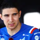 BAKU, AZERBAIJAN - JUNE 10: Esteban Ocon of France and Alpine F1 talks to the media in the Paddock prior to practice ahead of the F1 Grand Prix of Azerbaijan at Baku City Circuit on June 10, 2022 in Baku, Azerbaijan. (Photo by Mark Thompson/Getty Images)