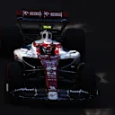 BAKU, AZERBAIJAN - JUNE 10: Zhou Guanyu of China driving the (24) Alfa Romeo F1 C42 Ferrari on track during practice ahead of the F1 Grand Prix of Azerbaijan at Baku City Circuit on June 10, 2022 in Baku, Azerbaijan. (Photo by Bryn Lennon - Formula 1/Formula 1 via Getty Images)