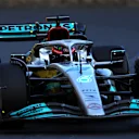 BAKU, AZERBAIJAN - JUNE 10: George Russell of Great Britain driving the (63) Mercedes AMG Petronas F1 Team W13 on track during practice ahead of the F1 Grand Prix of Azerbaijan at Baku City Circuit on June 10, 2022 in Baku, Azerbaijan. (Photo by Bryn Lennon - Formula 1/Formula 1 via Getty Images)