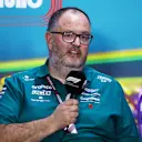 SAO PAULO, BRAZIL - NOVEMBER 12: Tom McCullough, Performance Director at Aston Martin F1 attends a press conference prior to practice ahead of the F1 Grand Prix of Brazil at Autodromo Jose Carlos Pace on November 12, 2022 in Sao Paulo, Brazil. (Photo by Bryn Lennon/Getty Images)