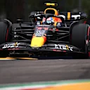 IMOLA, ITALY - APRIL 22: Sergio Perez of Mexico driving the (11) Oracle Red Bull Racing RB18 on track during qualifying ahead of the F1 Grand Prix of Emilia Romagna at Autodromo Enzo e Dino Ferrari on April 22, 2022 in Imola, Italy. (Photo by Clive Mason/Getty Images)