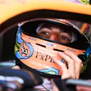 MONZA, ITALY - SEPTEMBER 09: Daniel Ricciardo of Australia and McLaren prepares to drive in the garage during practice ahead of the F1 Grand Prix of Italy at Autodromo Nazionale Monza on September 09, 2022 in Monza, Italy. (Photo by Clive Mason/Getty Images)