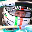 MONZA, ITALY - SEPTEMBER 10: Sebastian Vettel of Germany and Aston Martin F1 Team prepares to drive in the garage during final practice ahead of the F1 Grand Prix of Italy at Autodromo Nazionale Monza on September 10, 2022 in Monza, Italy. (Photo by Dan Mullan/Getty Images)