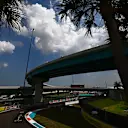 MIAMI, FLORIDA - MAY 06: Lance Stroll of Canada driving the (18) Aston Martin AMR22 Mercedes on track during practice ahead of the F1 Grand Prix of Miami at the Miami International Autodrome on May 06, 2022 in Miami, Florida. (Photo by Clive Mason - Formula 1/Formula 1 via Getty Images)