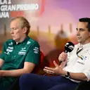 BARCELONA, SPAIN - MAY 21: Dave Robson, Head of Vehicle Performance at Williams, talks in the Team Principals Press Conference prior to practice ahead of the F1 Grand Prix of Spain at Circuit de Barcelona-Catalunya on May 21, 2022 in Barcelona, Spain. (Photo by Clive Mason/Getty Images)
