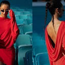 A vision in red at the 2025 Miami Grand Prix