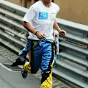 MONTE CARLO, MONACO -  MAY 22:  Fernando Alonso of Spain and Renault before qualfying for the